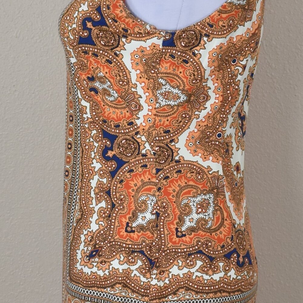 J. McLaughlin Gold Paisley Catalina Cloth Sophia Sheath Dress - S - Picture 3 of 10